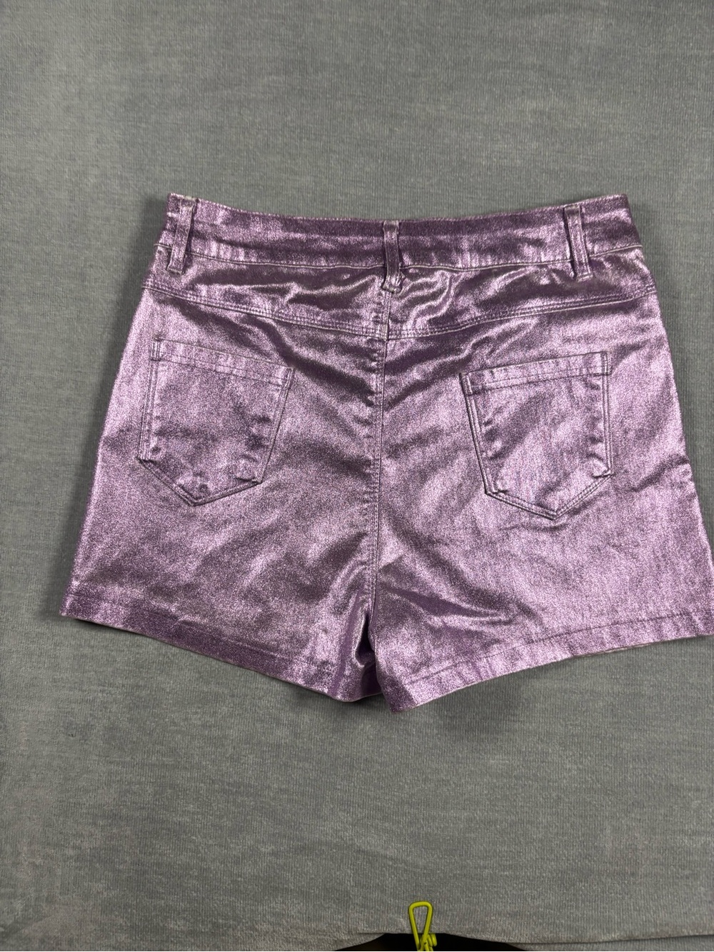 Metallic Purple Women's High-Rise Shorts‎ - Picture 2 of 5